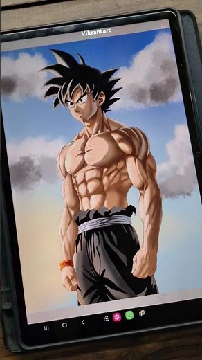 🔥Goku realistic drawing 🔥 #goku #gokudrawing #drawing #anime #animeart