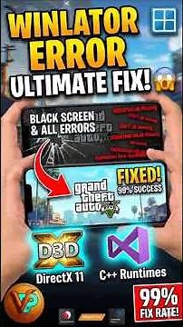 WINLATOR Black Screen & ALL Errors 99% FIX! 😱 (DirectX & C++)