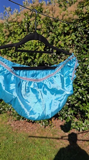 Blue shiny Satin panties