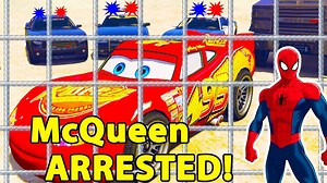 Marvel's Spider-Man Cartoon - Police Cars caught Lightning McQueen! Spiderman Cartoon for Kids Nursery Rhymes for Children #spiderman | Funny Cartoon