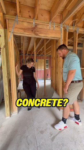 Concrete cracks—so we add pre-cuts to control where it cracks. Think of them as organized cracks! #concrete #DidYouKnow #behindthescenes #dreamhouse | Home Love Construction