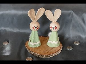 Frühlingsbasteln – Osterbasteln – Osterhase basteln – super einfach