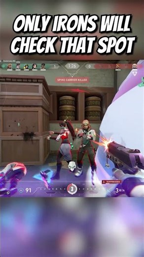 Valorant Clove Early Ace in Haven Map #valorant #valorantclutchmoments