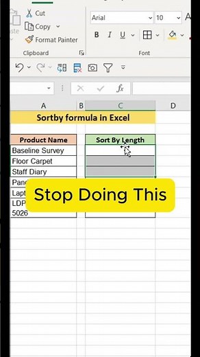 How to use Sort by formula in Excel #excel #excelshorts #exceltips #exceltricks #exceltutorial