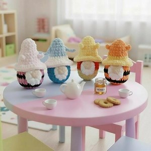 Gnome Crochet Patterns PDF 4 in 1 Amigurumi Plushie Toy English Tutorial - Etsy