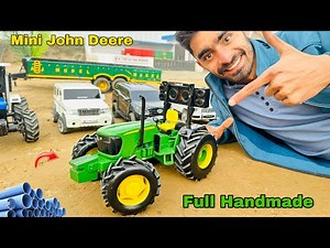 Making a John Deere 5075 Rc tractor using pvc pipe ll How to make John Deere tractor-‪@Aakash946‬
