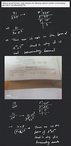 Without actual division, state whether the following rational n... | Filo