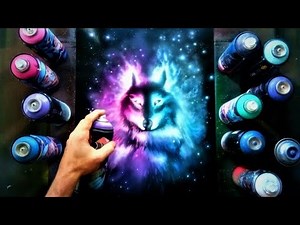 Wolf Spirit . Spray Paint Art. by Antonipaints