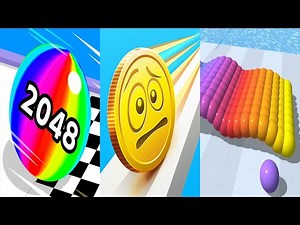 Ball Run 2048 VS Coin Rush VS Canvas Run Android iOS Gameplay (Level 290-300)