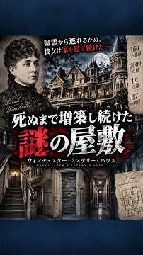 死ぬまで増築し続けた謎の屋敷【1分で解説】【ウィンチェスター・ミステリー・ハウス】#ウィキペディア #ウィンチェスター・ミステリー・ハウス #shorts #サラ・ウィンチェスター #心霊現象