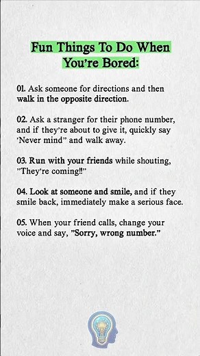 5 Funny Things To Do When You're Bored 😂