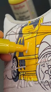 Custom Air Force 1 using Posca Markers! #drawing #viral #art | John Pek