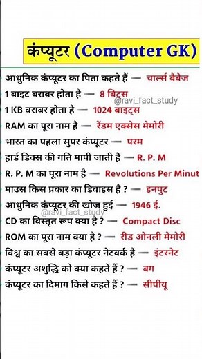 important computer gk