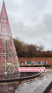 The iconic Liverpool sign hashad a festive makeover 🎄✨💖 | LiverpoolWorld