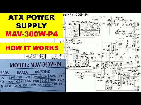 {570} ATX Power Supply Circuit Diagram Explained Green Model 300W / TL494 / WT7510 ATX Supervisor