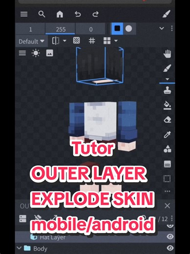 Tutorial Outer Layer dan Explode Skin di Blockbench