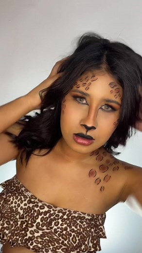 Leopard Makeup Tutorial for Halloween 🐆