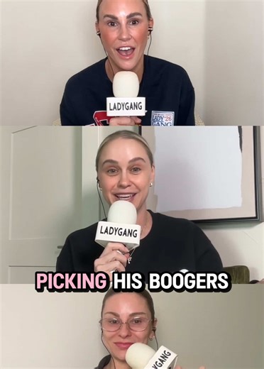 Sometimes a little white lie is ok! Listen to more @The LadyGang wherever you get your podcasts #parenting #ladygangpodcast