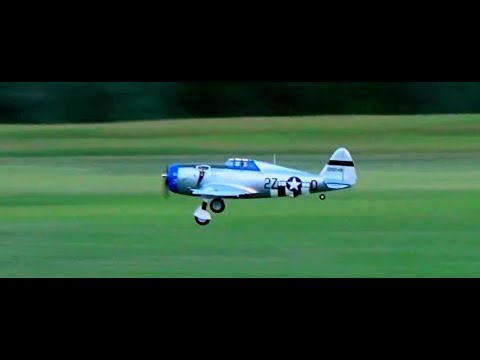 E-Flite P-47 1.2m maiden flight