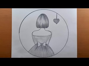 Como desenhar uma garota muito fácil | Desenho de menina passo a passo | Desenho de Círculo