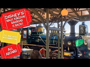 Disney's Walt Disney World Railroad Train is Back | FULL RIDE Magic Kingdom Loop with New Narration