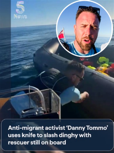 “This is England”, Tommo yelled as he approached the boat. Danny Tommo, the activist behind a recent wave of anti-migrant protests involving masked men, attempted to sink a dinghy while it had a lifeboat rescuer on board during an operation on Tuesday. The Patriot Platform founder, real-name Daniel Thomas, live-streamed himself approaching the boat in the Channel and shouting at rescuers that they were in “English waters”. “This is England, this isn’t France anymore,” he said, before using what 