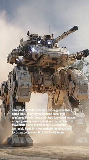 Walking Tank | Futuristic AI Mech War Machine
