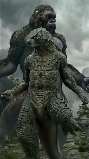 King Kong and Godzilla dancing in the Jungle 😭🦍🦖🔥 #fyp #dance #kingkong #godzilla #viral