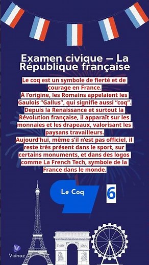 🇫🇷 Examen Civique 2026 #6 : Le Coq, symbole de fierté et courage
