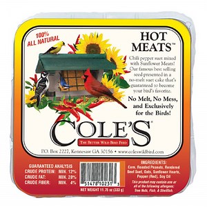 Hot MeatsTM Suet Cake - Cole's Wild Bird Products