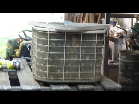 Scrapping an AC condenser unit for Copper and Aluminum