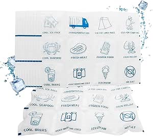 Reusable Dry Ice Pack Sheets – Cooler Ice Packs for Lunch Boxes-Freezers Packs for Shipping Frozen Food