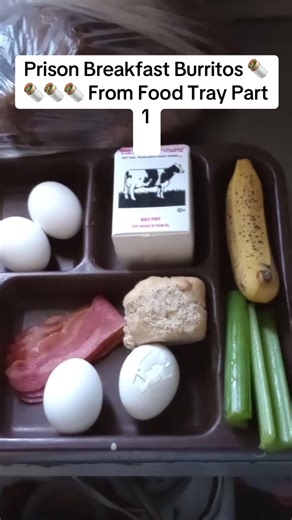 Prison breakfast burritos from food tray part 1 #prison #breakfastideas #cookingideas #burrito #inmatesoftiktok