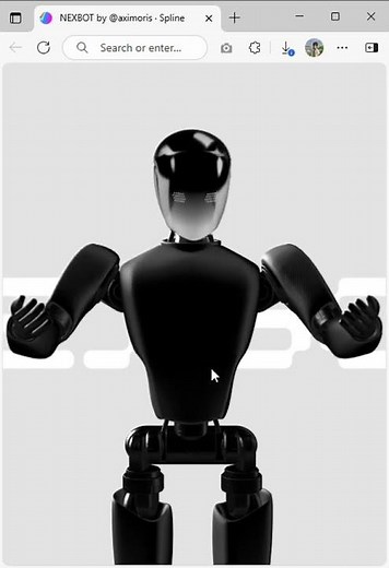 3D Robot Made in Spline | Futuristic Web Animation #shortsvideos #shorts #spline3d #splines
