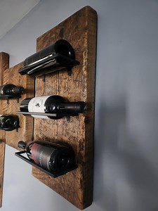 Rustic Barn Wood Wine Rack: Reclaimed Farmhouse Decor - Etsy