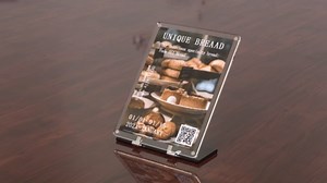 Acrylic Magnetic Sign Holder 8.5x11inch - 180°Adjustable Display Stands Clear QR Code Sign Menu Holder For Office, Home, Store, Restaurant