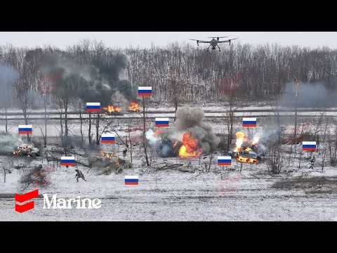 Ukrainian Forces DESTROY Russian Convoy in 60 Seconds