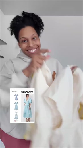 Simplicity McCalls Patterns UK on Instagram: "Here’s designer @brittanyjjones in Simplicity pattern #S3096 ⁠ She made size 20W made in a Red Sateen using view C⁠ ⁠ The pattern is a fit and flare dress with V-neck, gathers at skirt, side pockets, narrow hem and invisible back zipper closure. Views A and B have dropped shoulders, bubble sleeves and self-ties inserted into back darts. View D dress is sleeveless armholes finished with bias tape.⁠ ⁠ Head to her account for more information on how she