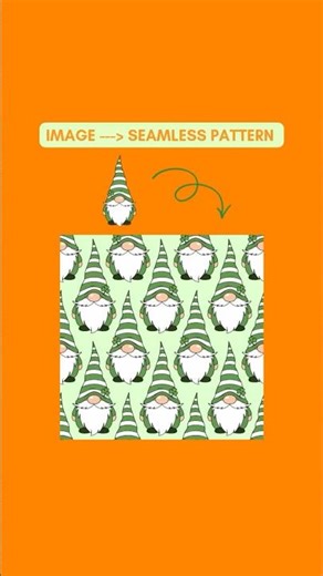 St. Patrick’s Gnome Seamless Pattern in Canva 🍀 | “Overlapping” Half-Drop Repeat