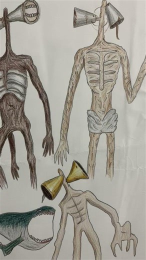 siren head drawing #sirenhead #shortsviral #horror #scary