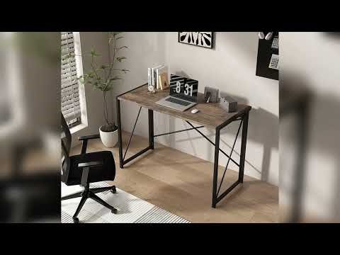 A must-have product! mcc direct Folding Desk Workstation Foldable Computer Desk for Office Home St