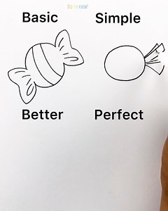 325K views · 1.7K reactions | Learn to Draw a Candy - Basic vs Perfect | Did you know? | Facebook