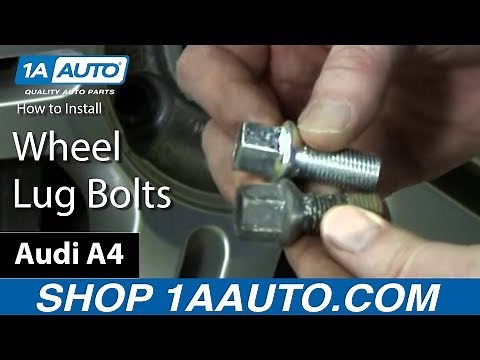 Installing Wheel Lug Bolts 96-14 Audi A4