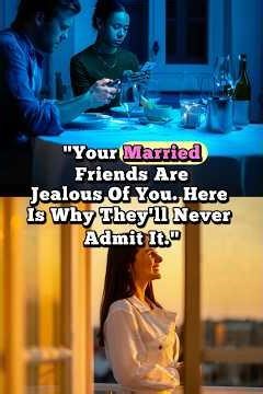 YOUR MARRIED FRIENDS are JEALOUS of YOU. Here's why they'll never admit it." #singlelife #wisdom