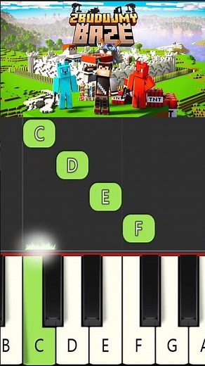 WOJAN - ZBUDUJMY BAZE feat. LUCZEK i PIMPEK #piano #shorts #nuty #tutorial #pianino #keyboard