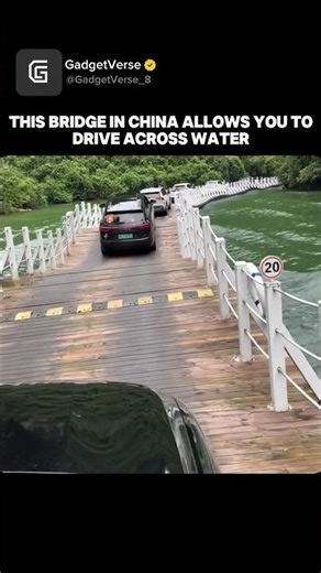 this bridge in China allows you to drive across water#shorts