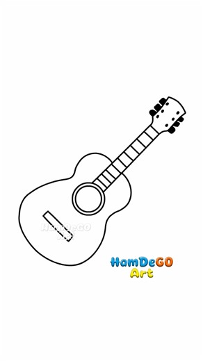 Check out this amazing guitar drawing! Learn how to create this incredible artwork step-by-step. Perfect for beginners! 🤩🎼 #guitar #drawing #howtodraw #learntodraw #easydrawing #drawingforbeginners #art #artwork #reels #viral #musicalinstruments #reelsfbシ #fbreelsfypシ゚viralシ #fb | Hamdego Art