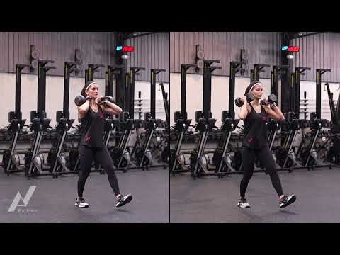 Front Rack Lunges (with DB and KB)