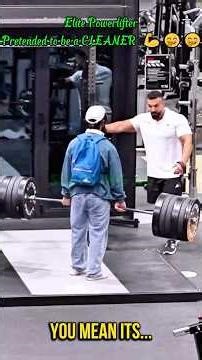 I did a prank with a 32KG mop in the gym #funny #gym #trolllife