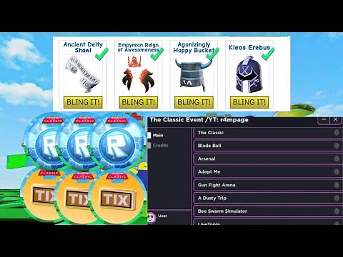 ROBLOX Script To Get *ALL TIX🎫* And *BADGES* In The Classic Event! | Universal |
